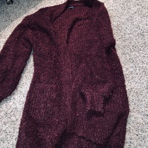 oversized fuzzy American eagle cardigan